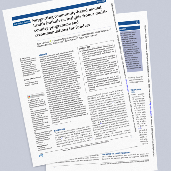 Ember impact evaluation paper published in BMJ Global Health